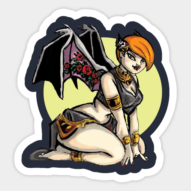 Demon Goddess Lilith Mae Sticker by Djnebulous